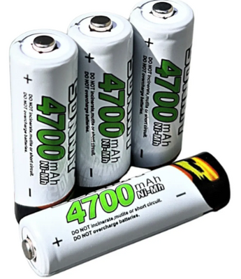 2 Cartelas Pilhas Recarregável Aa 4700mah P/ Brinquedos