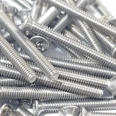 10 Pç Parafuso Máquina Inox Cabeça Chata Phillips M6 x 20mm