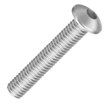 100 pçs Parafuso Abaulado Allen sext. Inox 304 M6 6 x 30mm