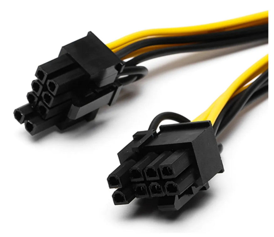 2X CaboS Splitter Y Energia Pci-e 8 Pinos 2x Pci-e 8pin Gpu