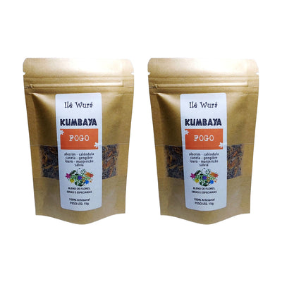 2 Kumbayas Elemento FOGO Chá Ervas Flores Especiarias